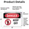 Signmission Keep Off, 5 in W x Rectangle, Vinyl Decal OS-2PACK-DS-D-35-L-1396 - alternate 2